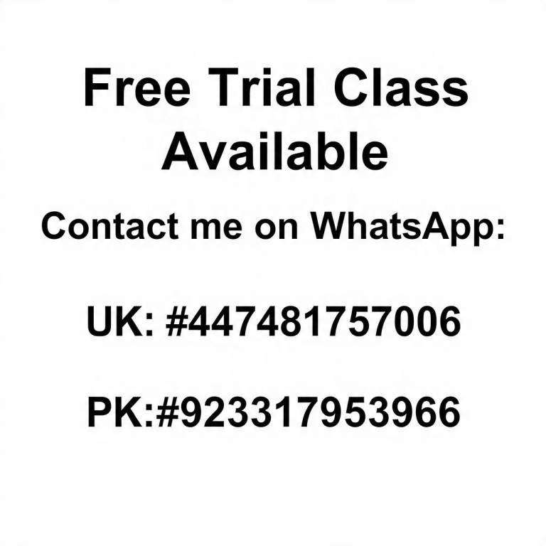  *Online Quran Classes | £5/hr | Free Trial Class Available*