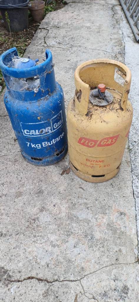 7kg butane gas bottles choice of 2 