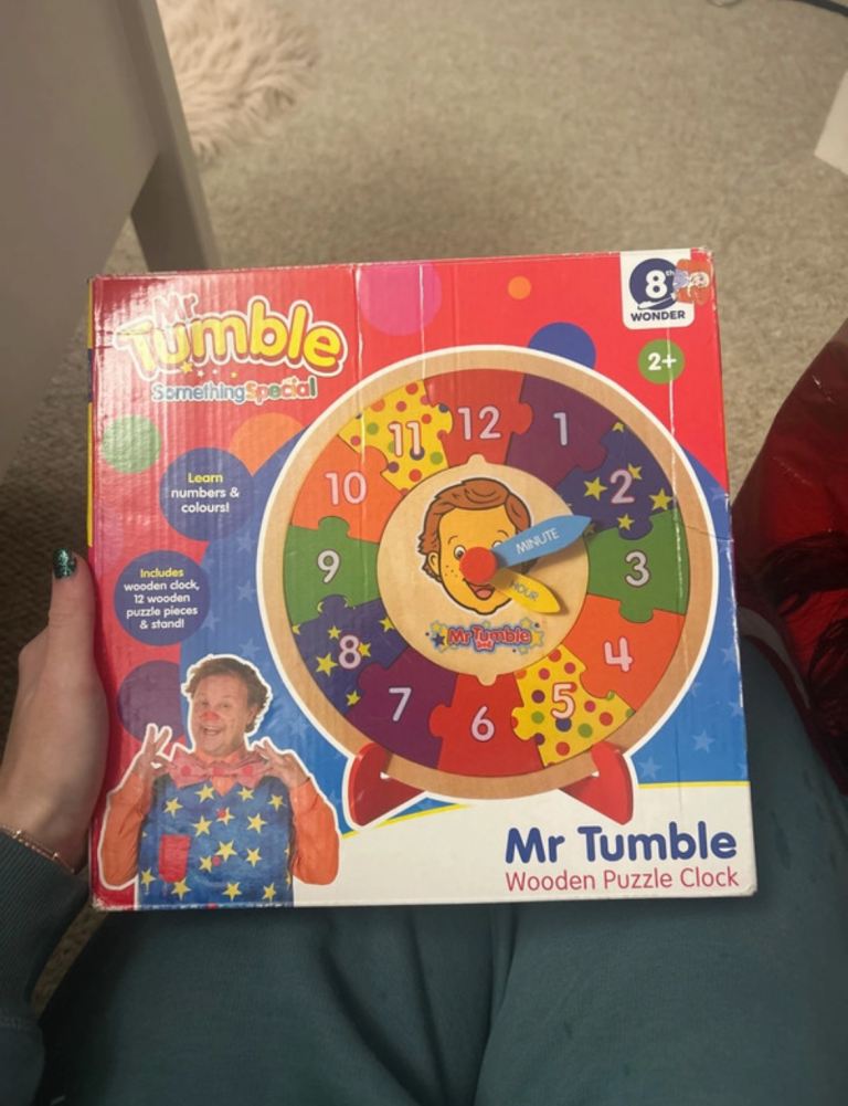 Mr Tumble Wooden Puzzle Clock