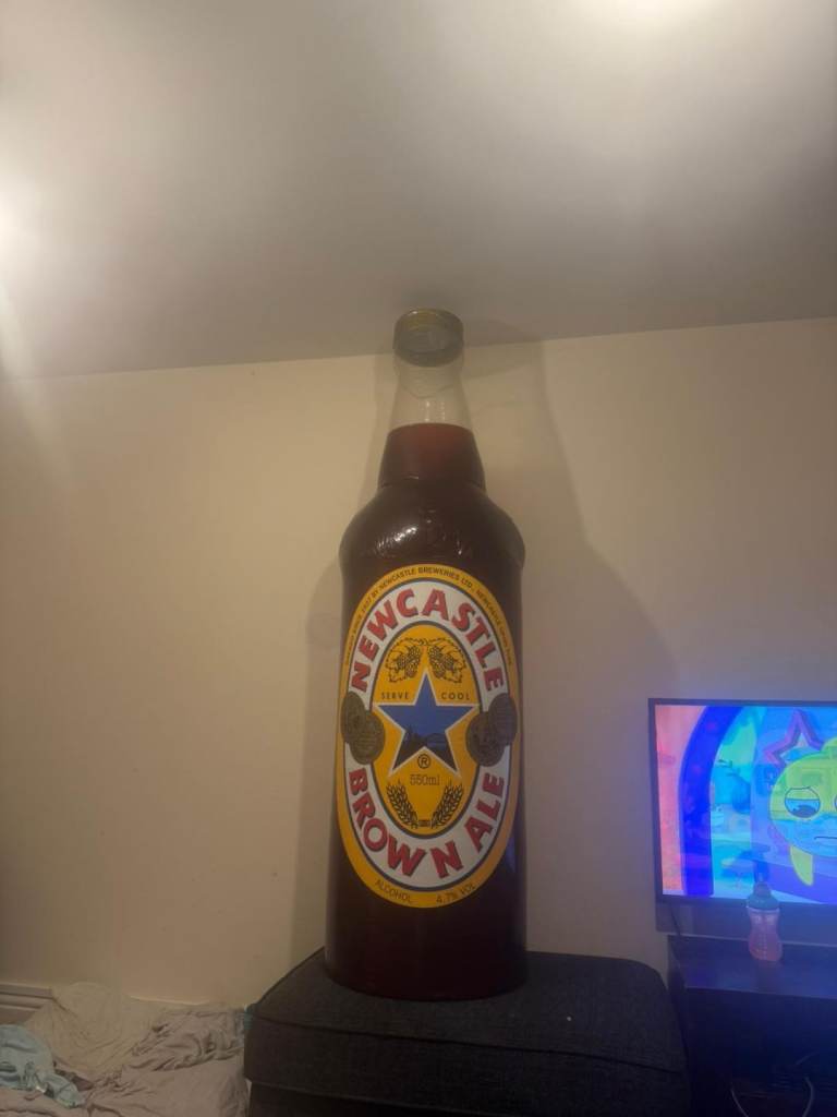 Newcastle brown inflatable huge bottle ex promotion 