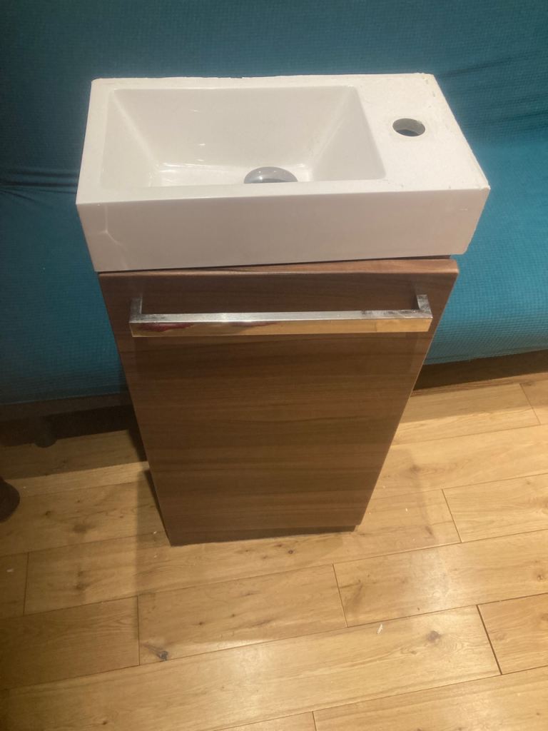 Vanity with sink for a cloak room
