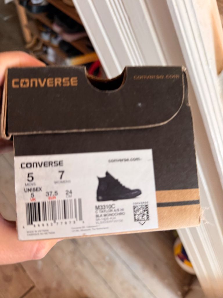 Converse All Star High Top Trainers – Black, Size UK 5