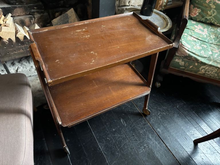 Vintage mid century drinks trolley cart 
