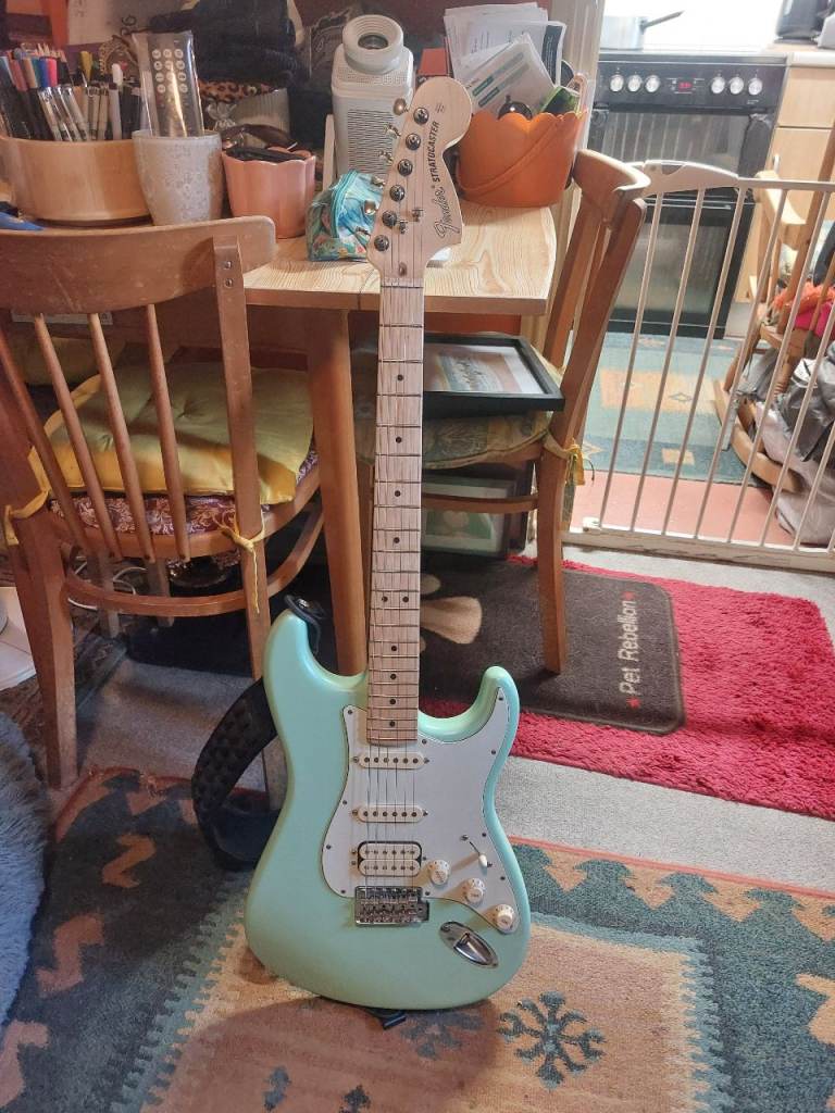 Fender Stratocaster Electric Guitar - Seafoam Green, Good Condition