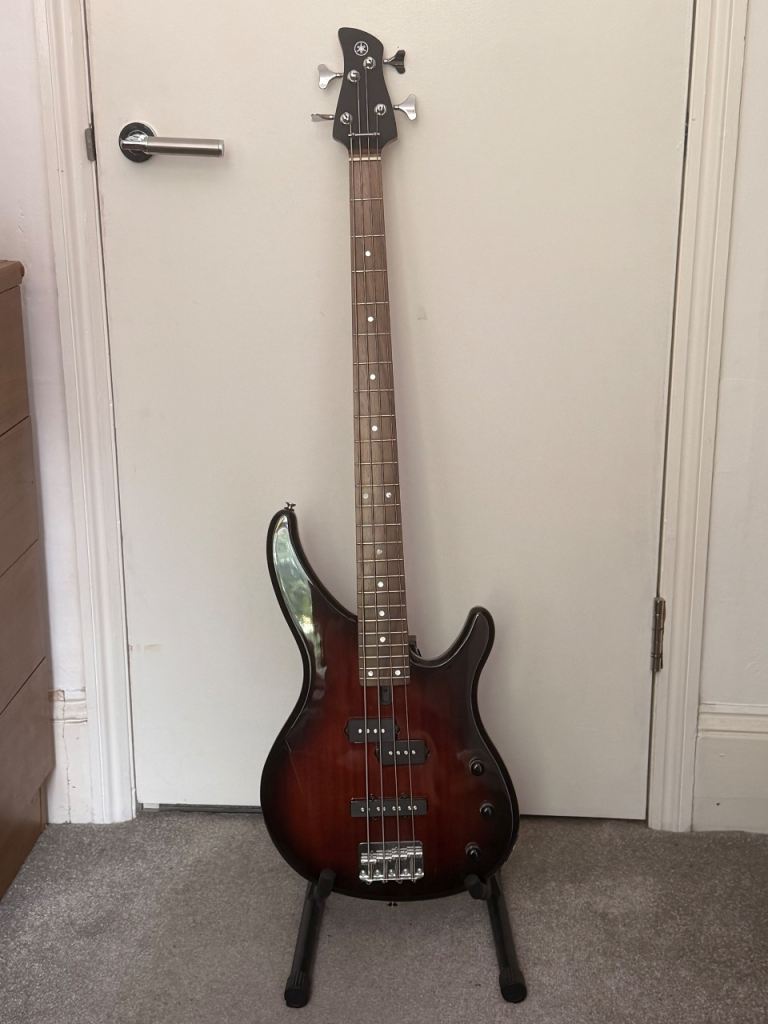 Yamaha TRBX174 Bass Guitar with soft case and stand