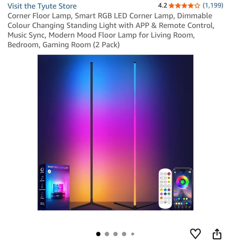 Corner floor lamp LED X2