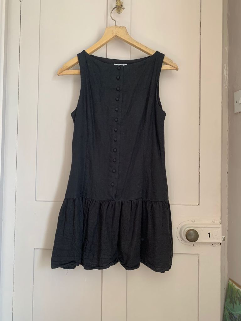 Size 10 H&M black linen dress