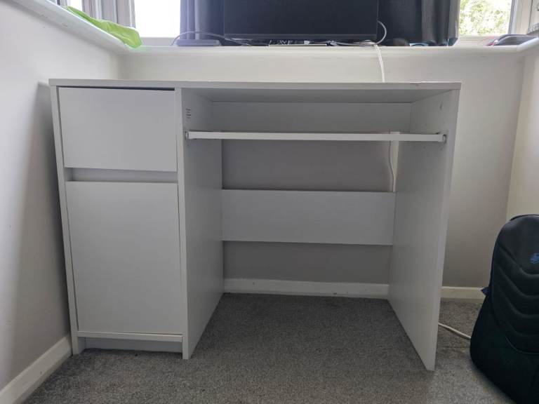 IKEA MICKE White Desk | Pull-Out Tray | Cabinet + Drawer | WFH / Student |