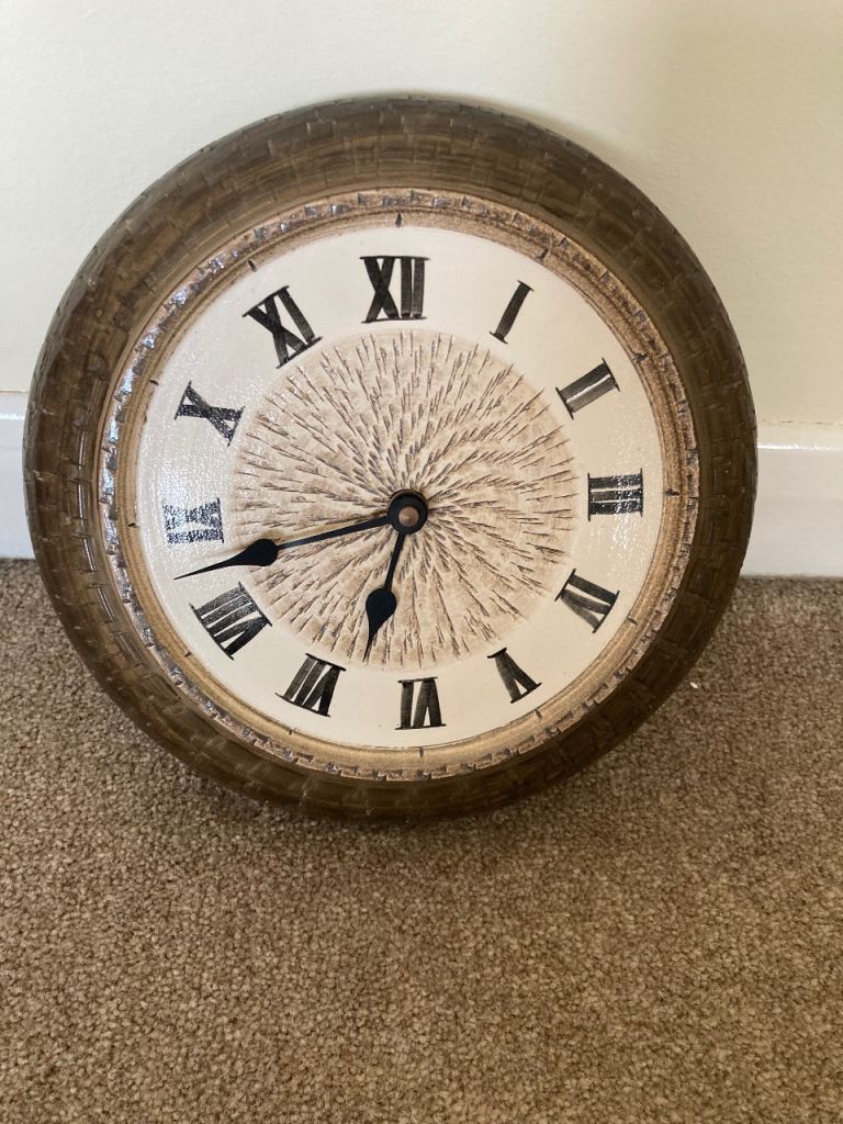 Large Round Wall Clock with Roman Numerals