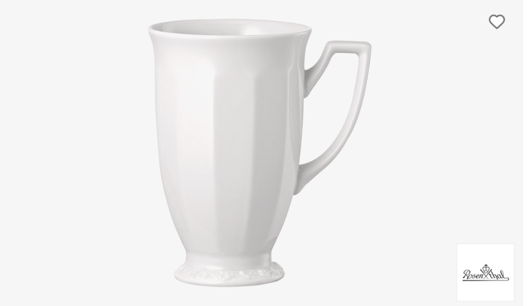 Rosenthal mugs, Maria range. Three tall large and three regular 300ml size. White.