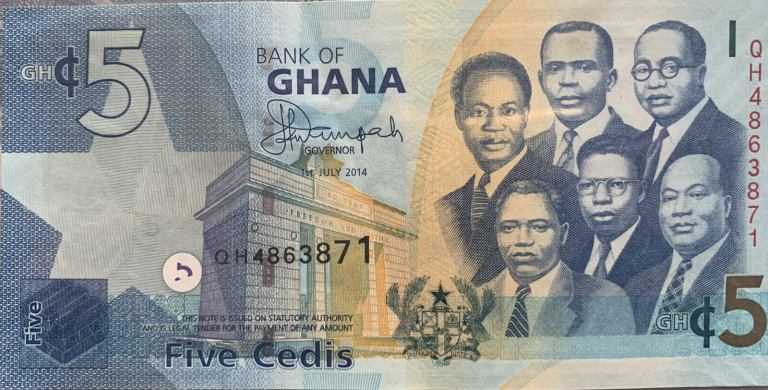 Banknote Ghana 5 cedi 