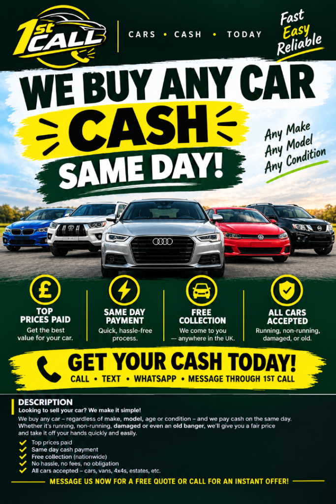 We buy any car- Cash/ same day 
