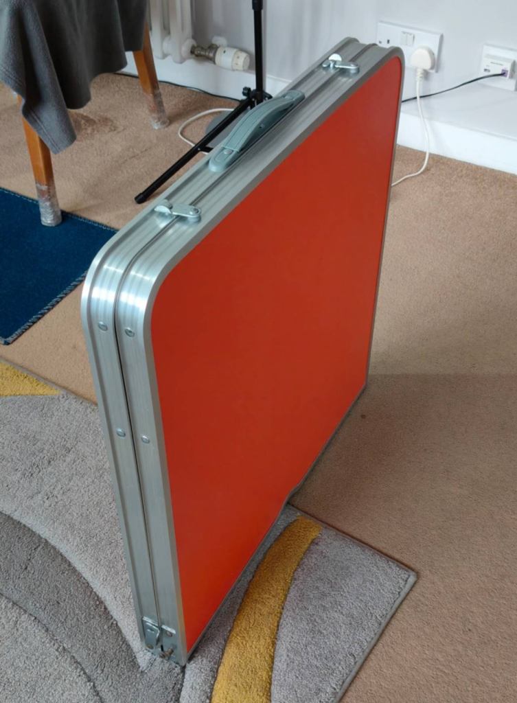 Orange Folding Camping Table – Good Condition