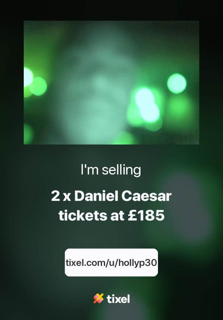 2 x Daniel Caesar VIP Package Tickets for £185