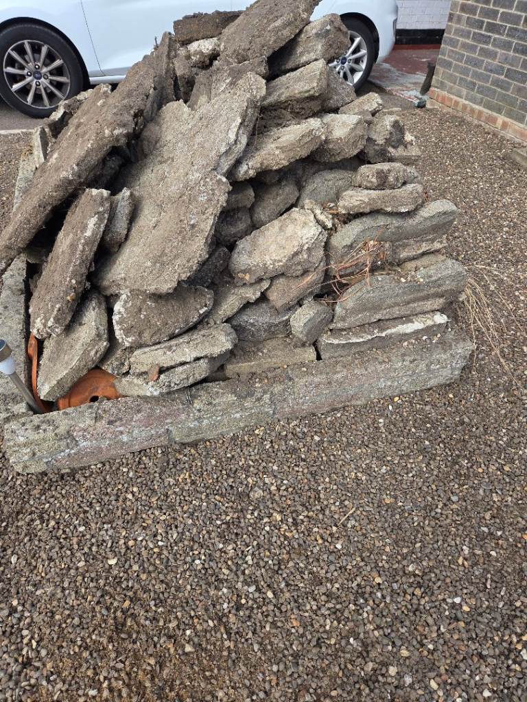 Reclaimed Concrete Slabs / Rubble for Hardcore or Garden Project