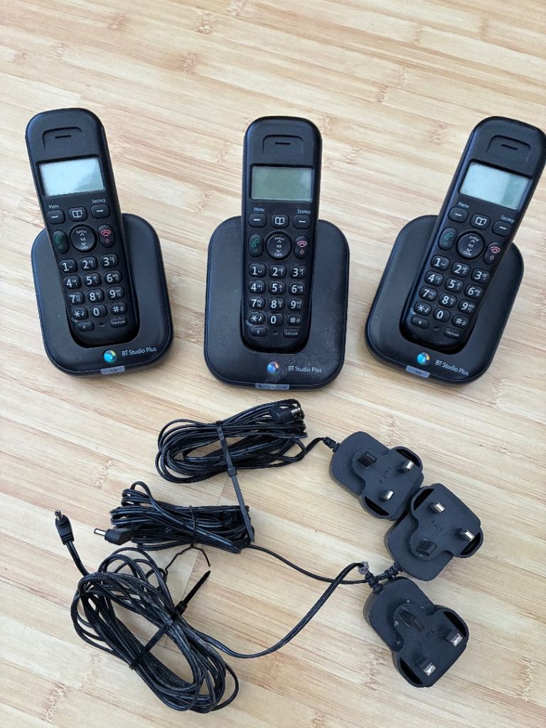 BT Studio Plus Cordless Phones – Set of 3 with Chargers