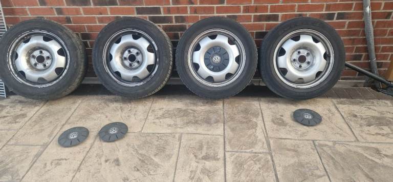 VW Transporter T5 T6 17" Steel Wheels & 215/60 R17C Tyres x4 Genuine
