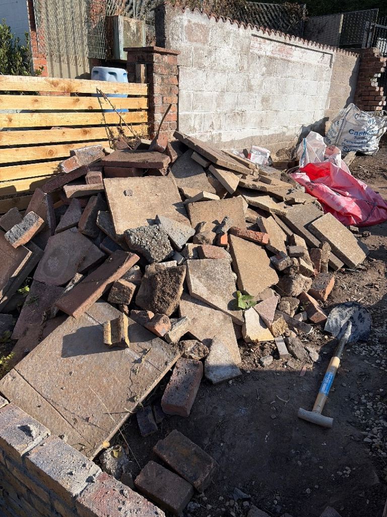 Mixed Paving Slabs and Bricks – Fair Condition