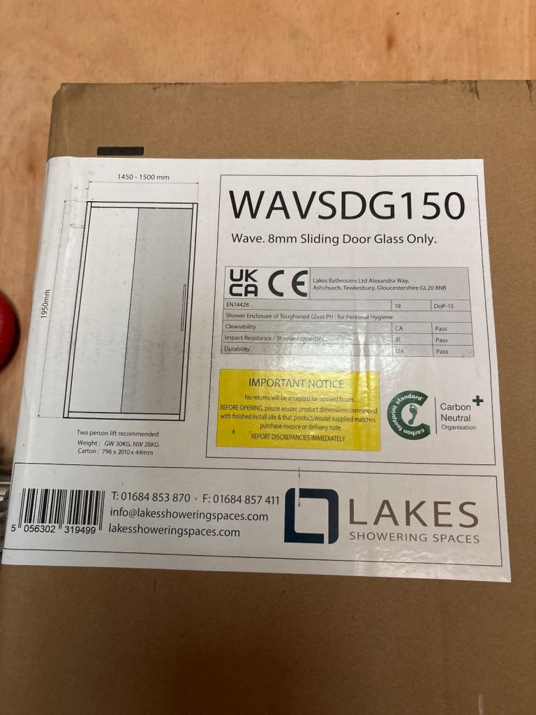 Brand new shower screen