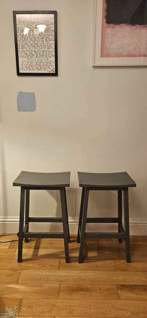 Solid wood Habitat bar stools 