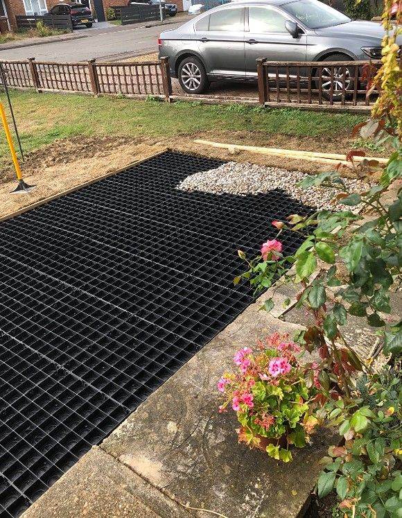 Heavy-Duty Permeable Gravel Grids for Driveways & Shed Bases