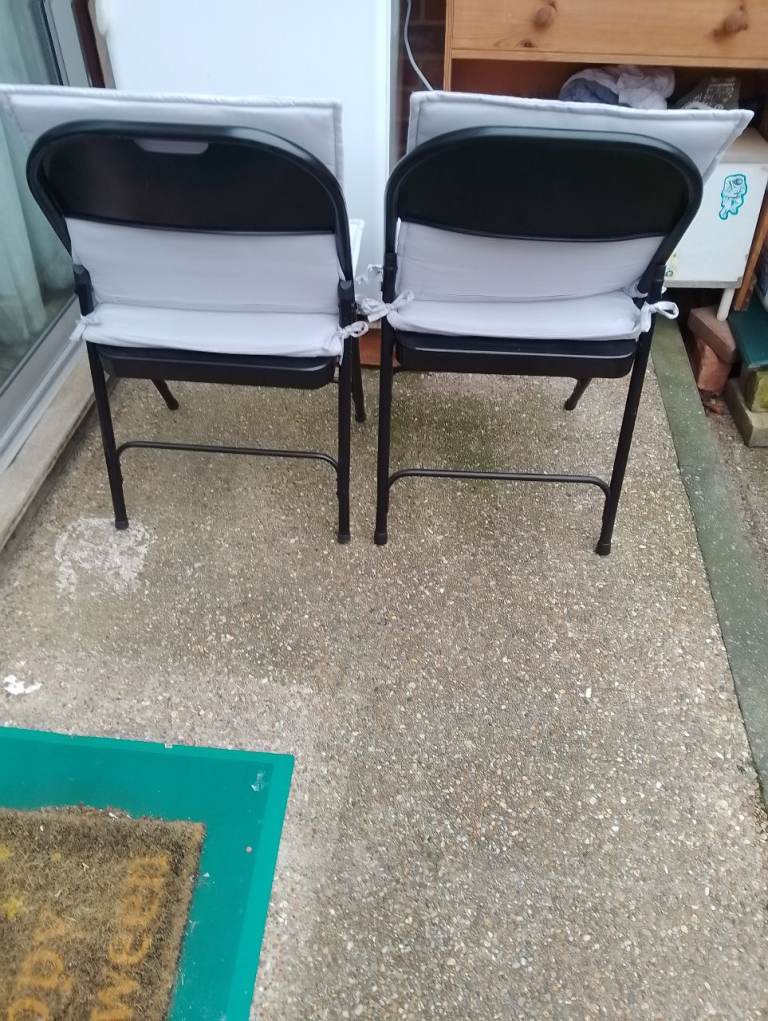 Two 'HABITAT' Brand new folding chairs with cushions 