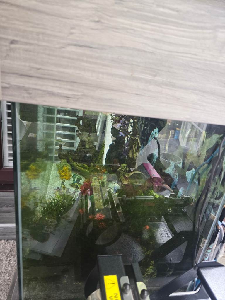 Aquarium Fish Tank with Cabinet Stand – Good Condition