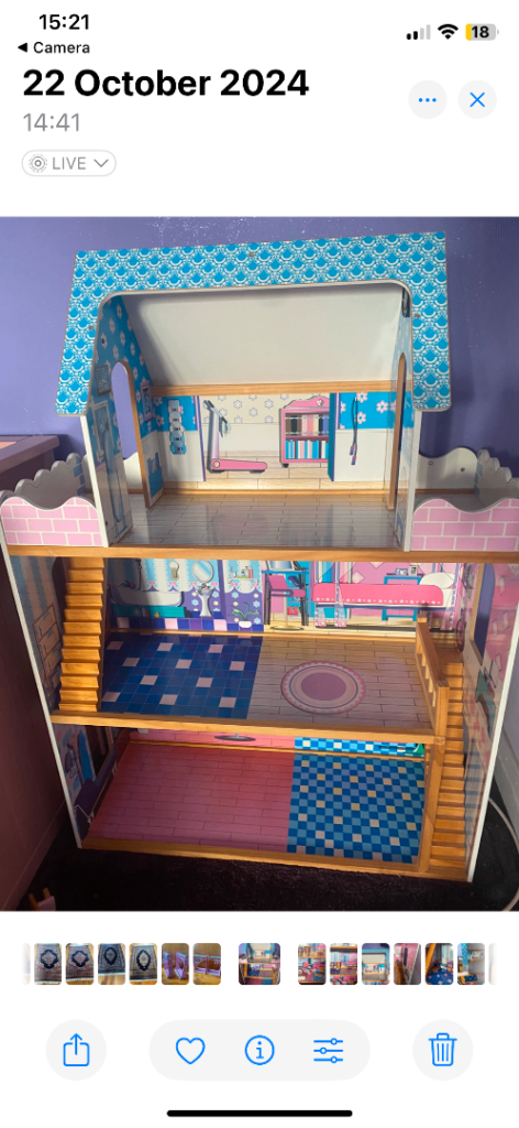 Large dolls’s house with furniture