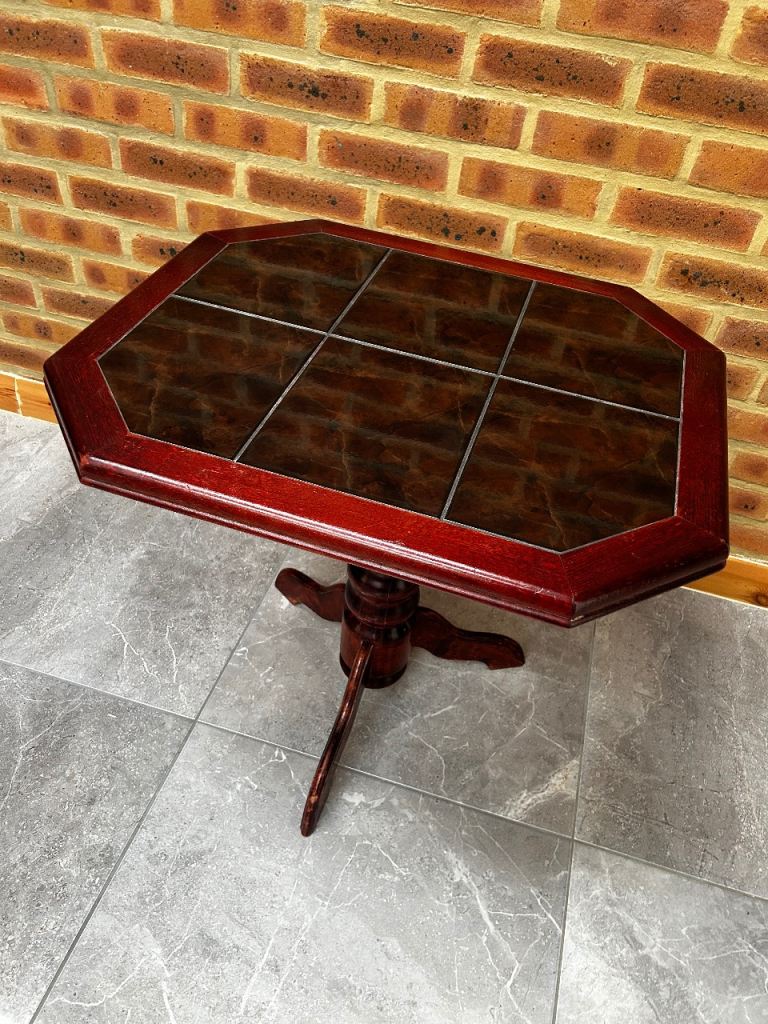 Vintage Retro Handmade Table Tiled Top
