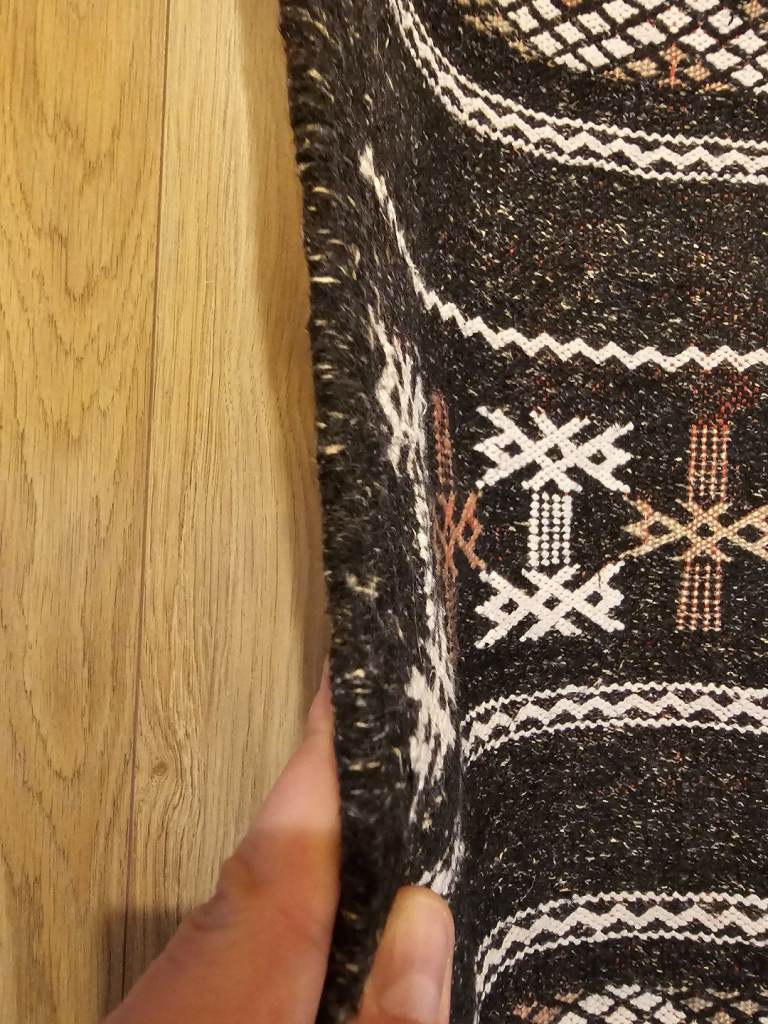 Authentic Moroccan Flatweave (Runner) Rug Wool/Cotton Blend