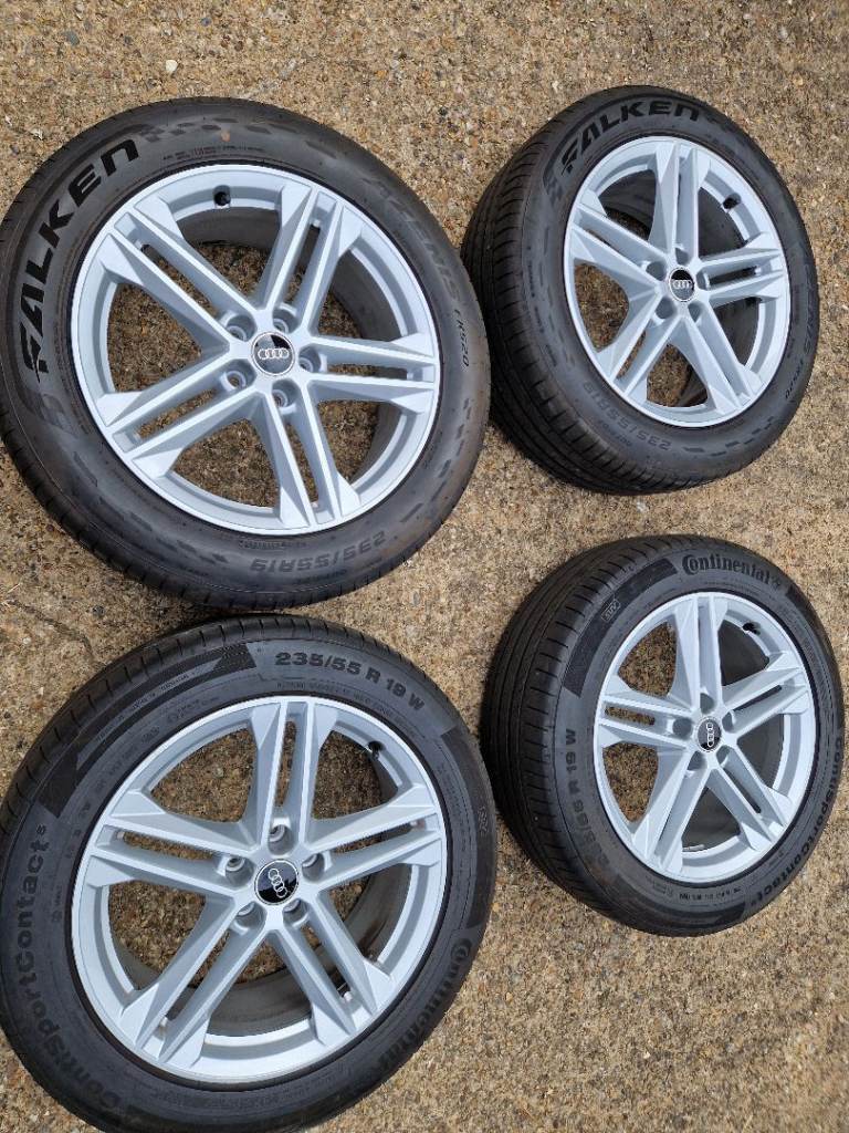 4x 19" Audi Q5 alloy wheels with 235/55R19 tyres Volkswagen Passat Golf Tiguan Seat Skoda