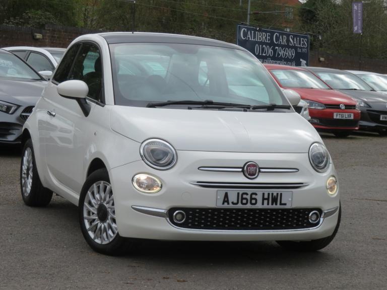 2016 Fiat 500 1.2 Lounge 3dr Manual White HATCHBACK Petrol Manual