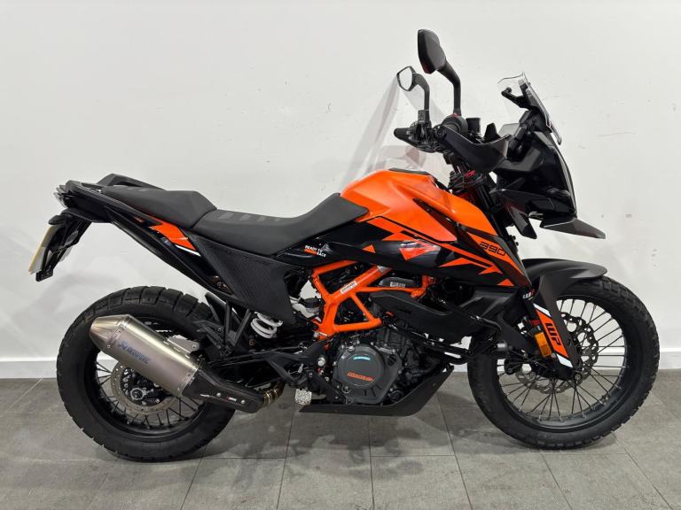 2023 KTM 390 Adventure Spoke Wheel, Spotlights, De-Cat Pipe, Akrapovic Silencer