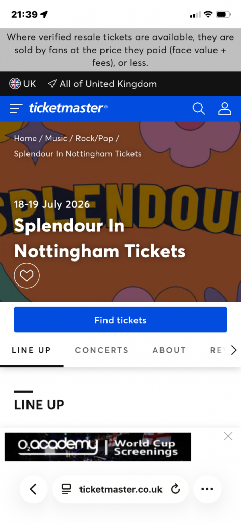 Splendour tickets 