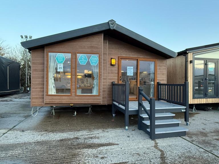 40x20 2 Bed Twin Lodge - DG, CH, Bath, Ensuite, Patio Doors - Offsite / Own Land