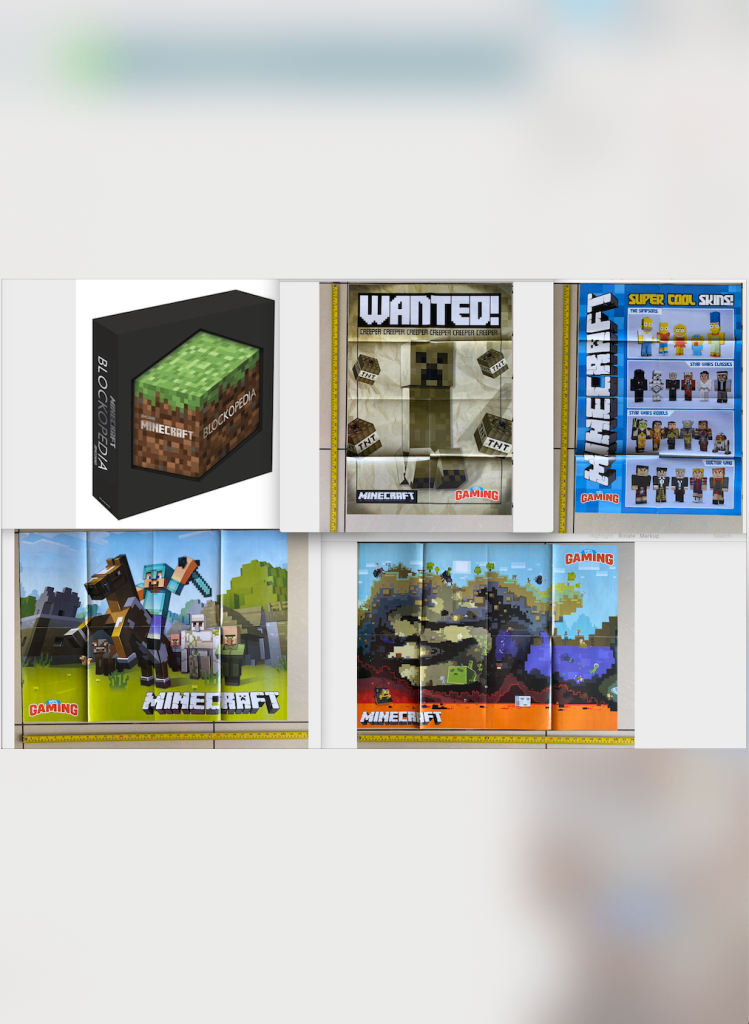 Minecraft  Blockopedia and 2x double sided posters
