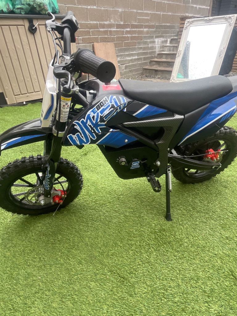 Kids Electric Dirt Bike - Black & Blue 'WIKED'