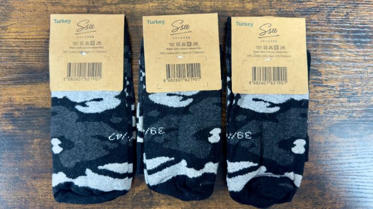 Black & Grey Military style Socks by Ssee