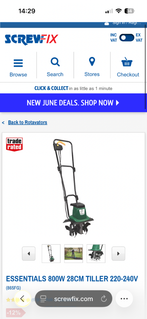 Fpt electric tiller new 