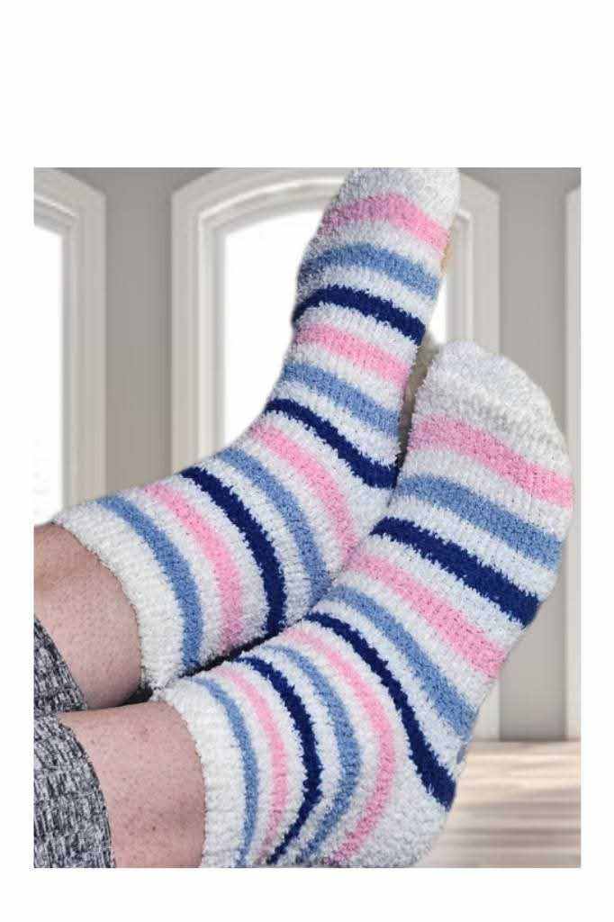New and Tagged together 2pack Pink-coloured  non-slipTotes  striped slipper socks 3-7 UK🇬🇧