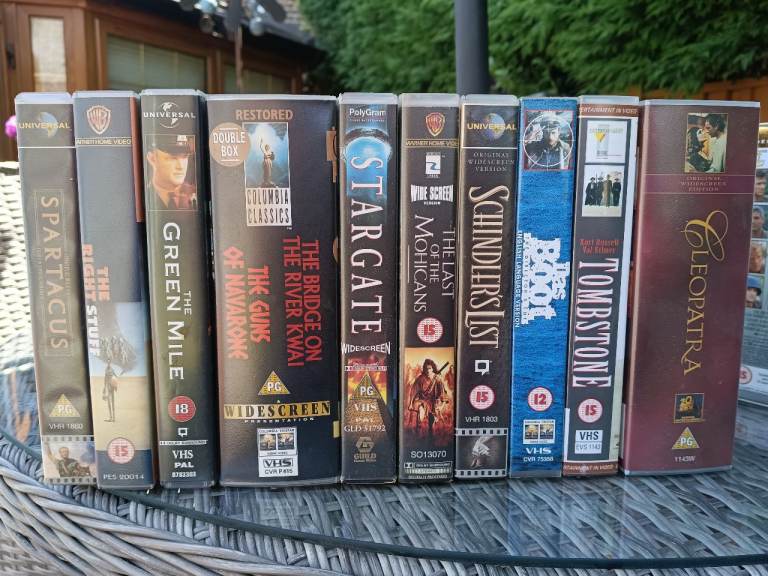 Job Lot of Classic VHS Films – Stargate, Green Mile, Cleopatra & More