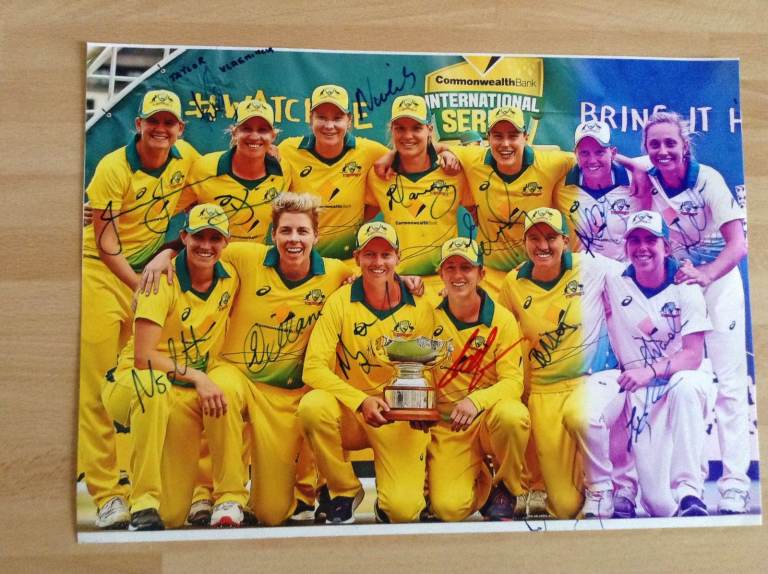 An A4 Signed Photograph of the Ladies Australian World Cup Squad 2019 
