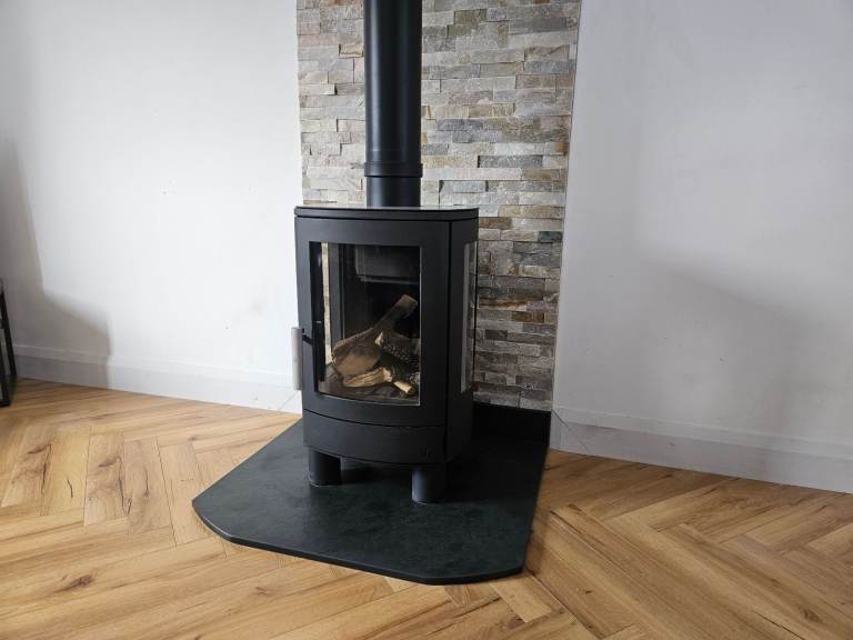 Slate Hearth Cladding Beam Mantels Fireplace Stove