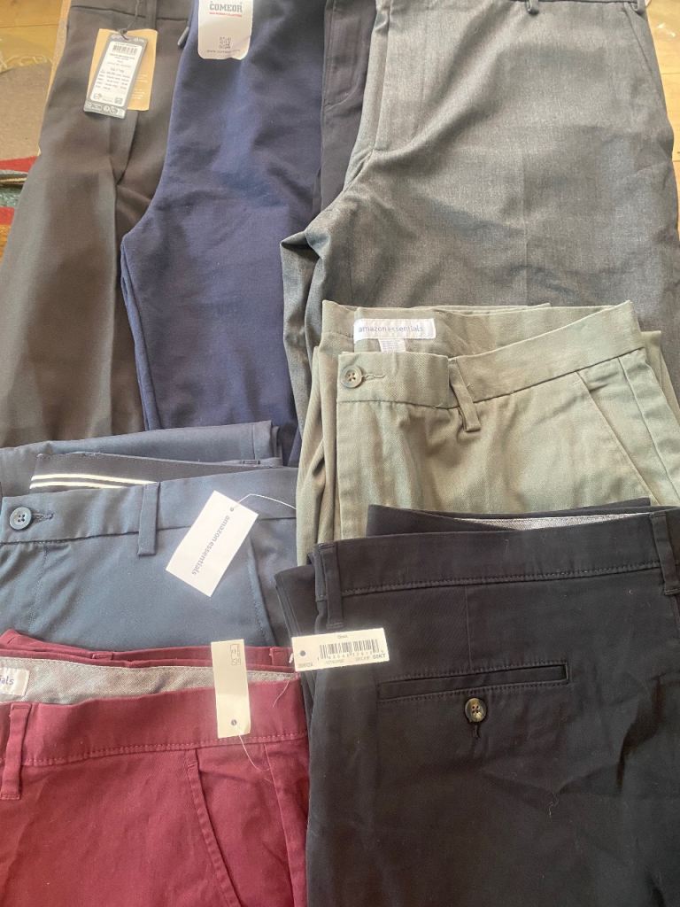 Selection of New Men's Trousers – Various Colours, Brand New