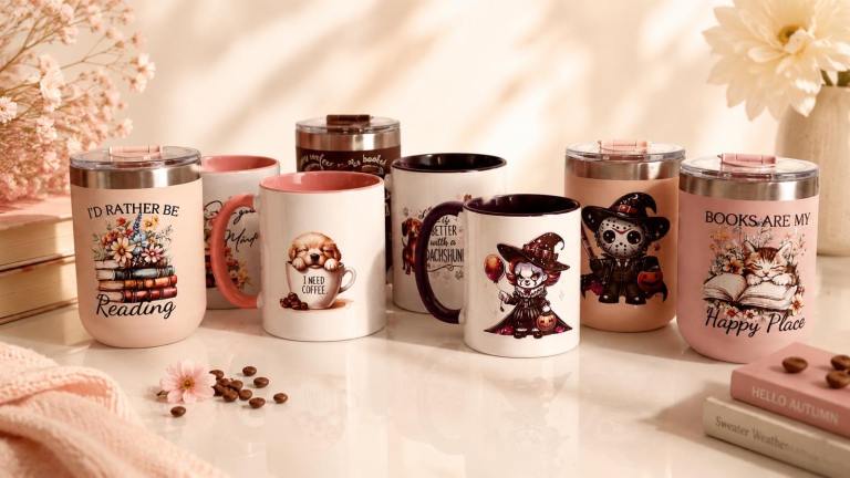 Custom design mugs and tumblers 