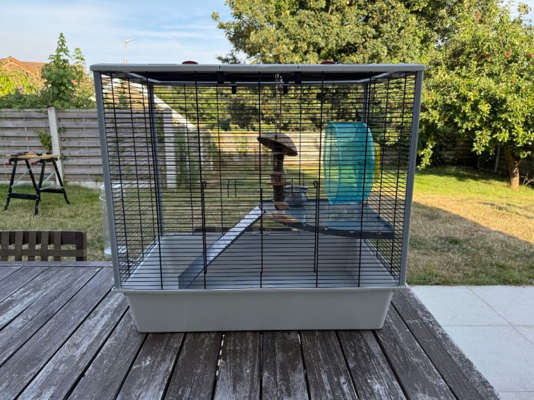 Hamster / Rat Cage with Wheel, Platform & Accessories