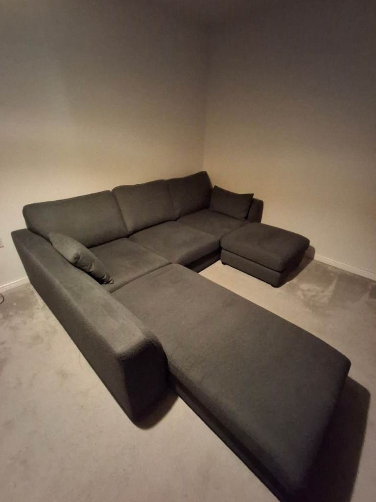 DFS Calix Left Hand Facing 3 Piece Swivel Sofa Bed Chaise (Boucle)