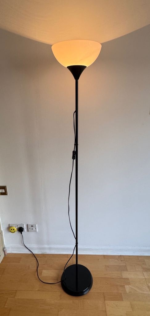 IKEA Floor Lamp - Black with White Shade