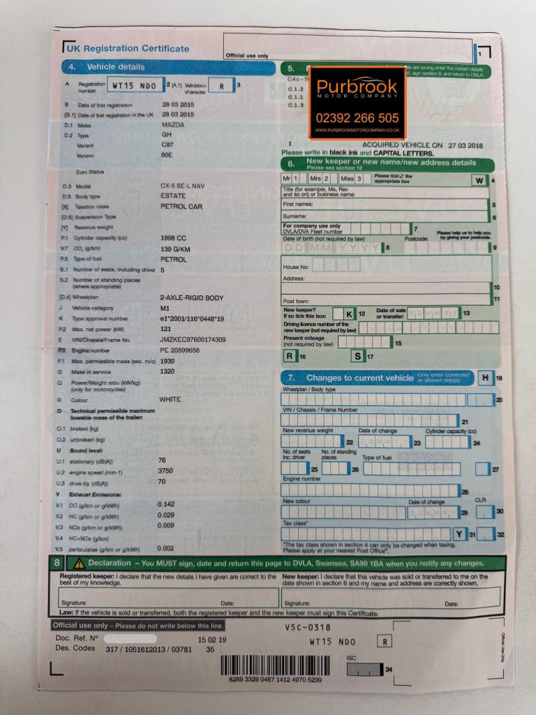 2015 Mazda CX-5 2.0 SKYACTIV-G SE-L Nav SUV 5dr Petrol Manual Euro 6 (s/s) (165