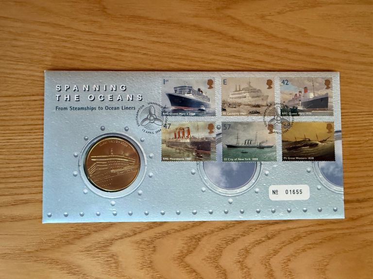British Transport Collectables - five first day covers with medals